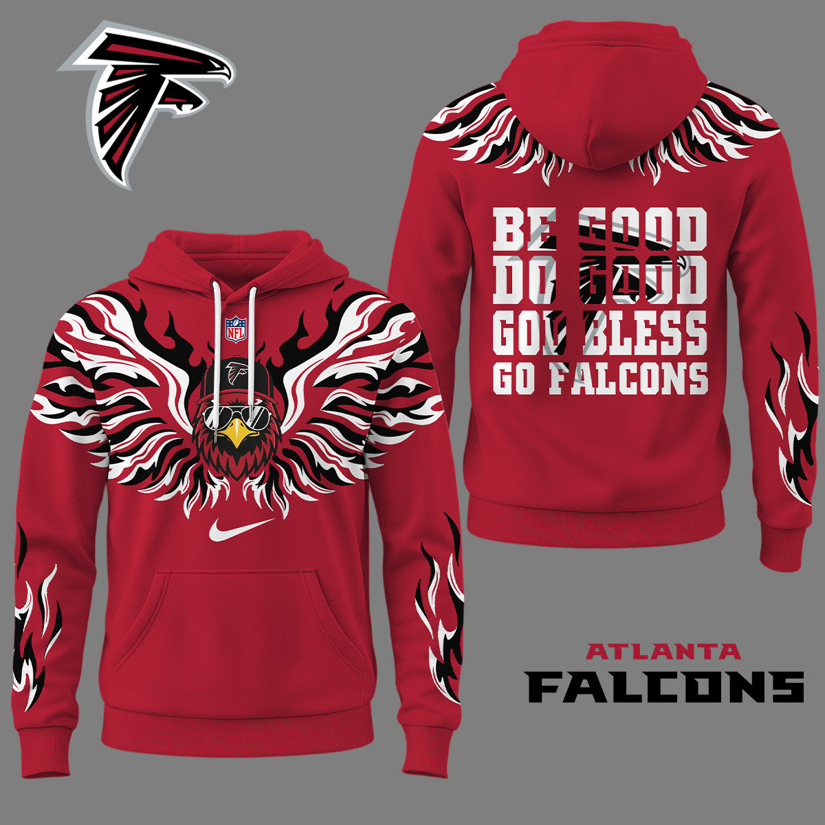 AF Premium NFL Fire Wings 3D Hoodie DDT CTND