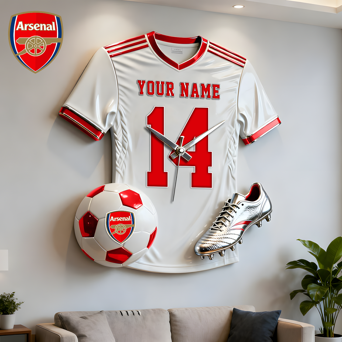 ARS X Personalized EPL football player sculpture clock V1 NAK NHT