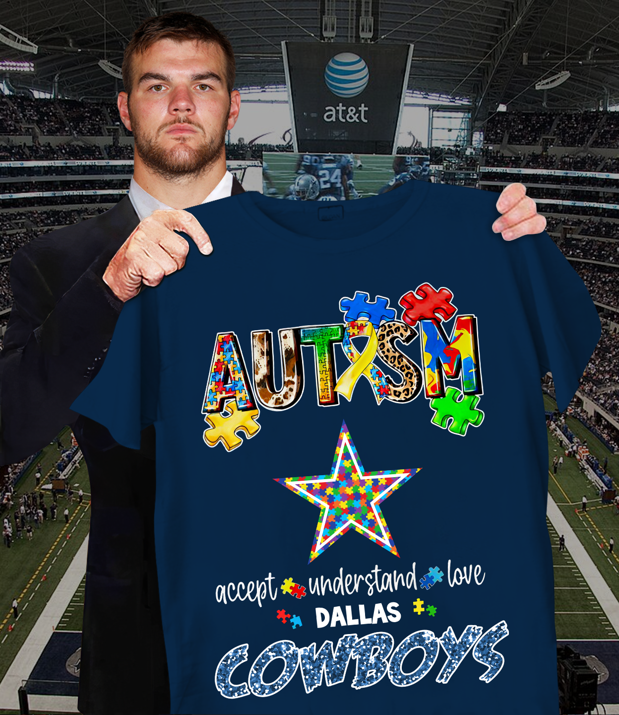 Autism Accept Understand Love Dallas Cowboys Shirt