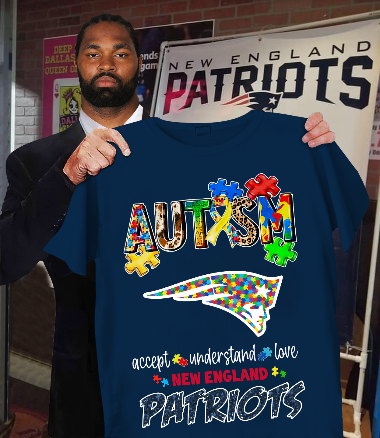 Autism Accept Understand New England Patriots Shirt