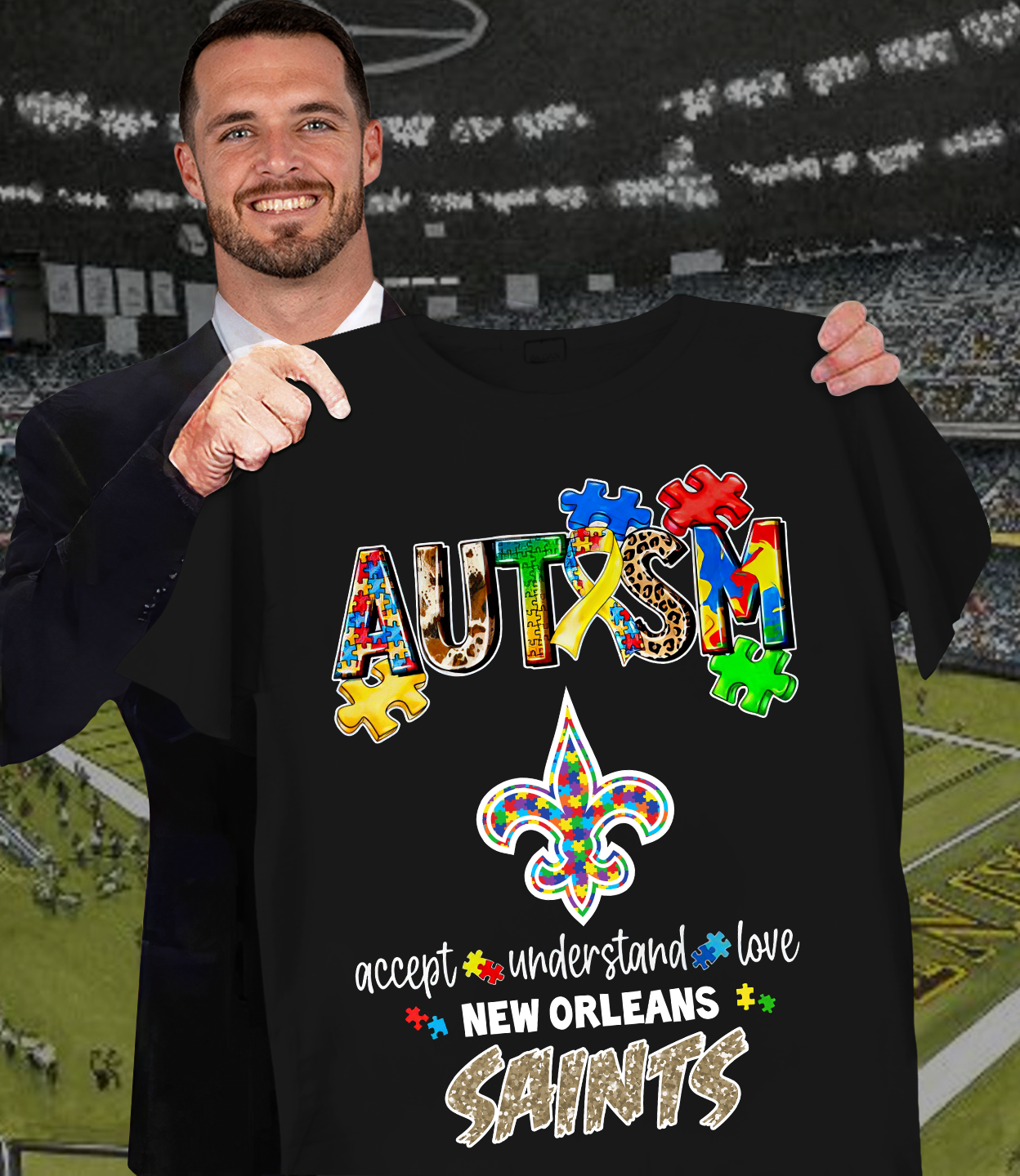 Autism Accept Understand New Orleans Saints Shirt