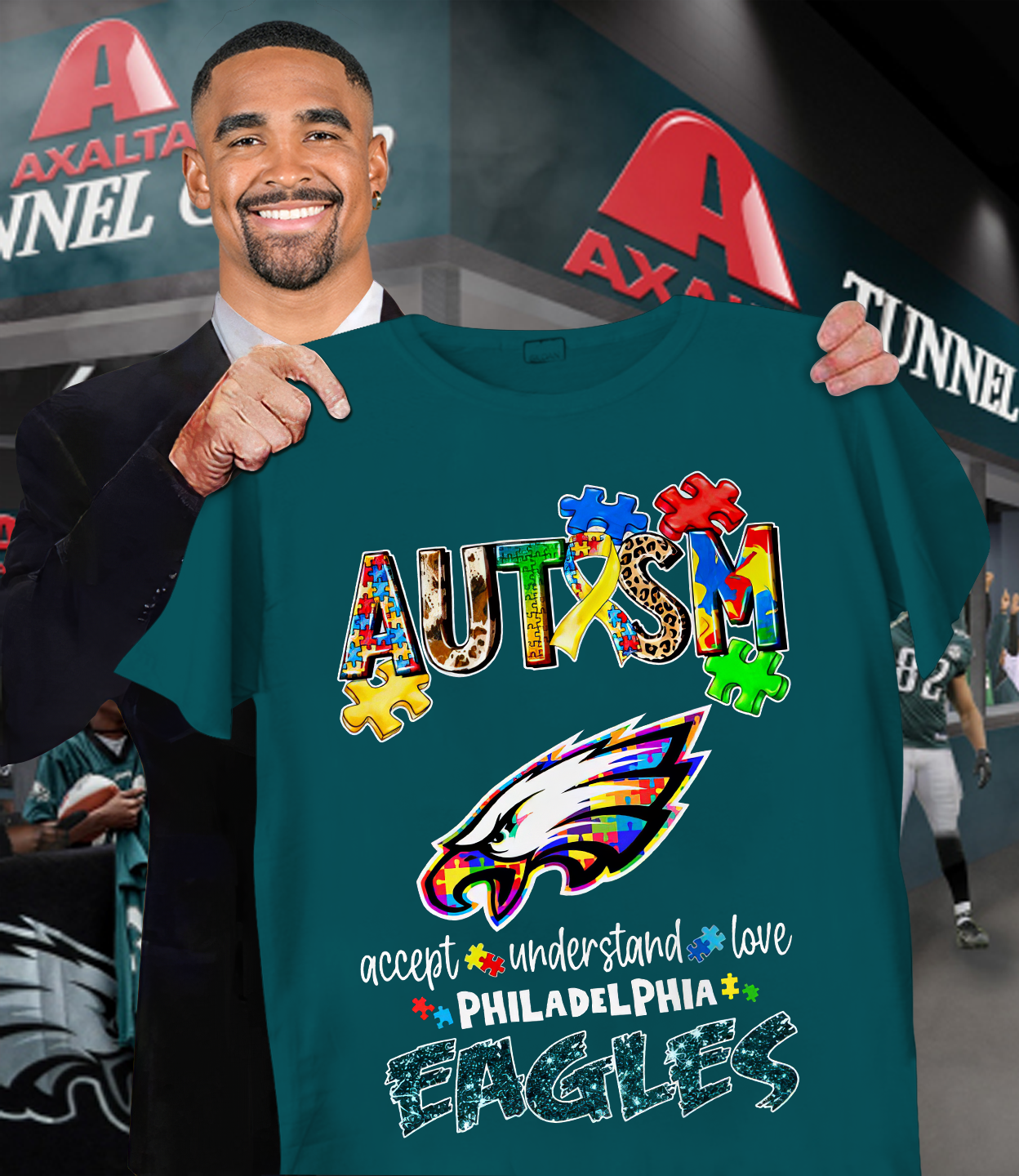 Autism Accept Understand Philadelphia Eagles Shirt