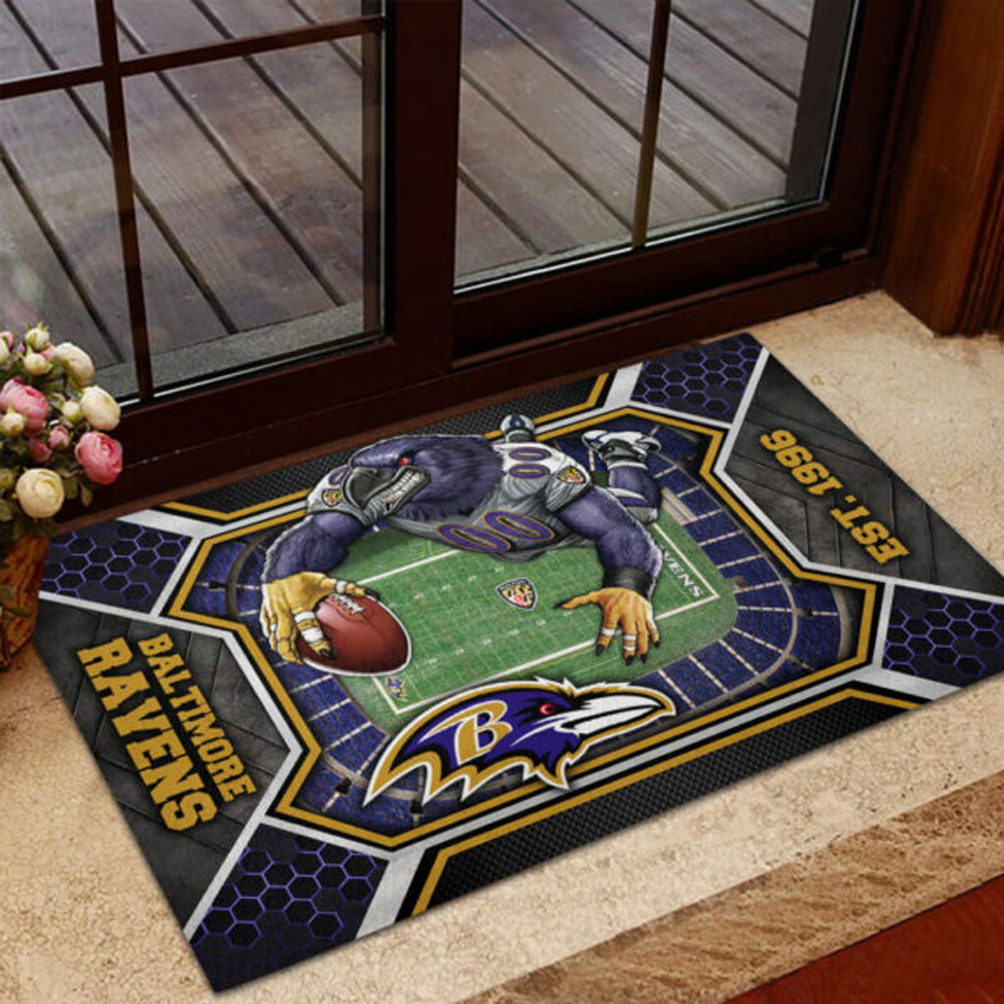 BAL x NFL Custom Doormat DATND TANTD
