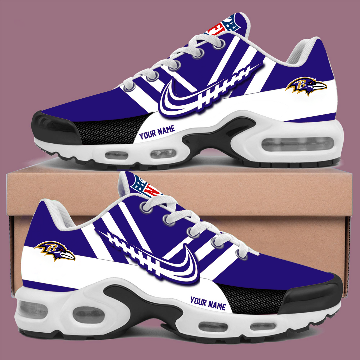 BAL x NFL Personalized Air Max Plus Sneakers DATND TANTD