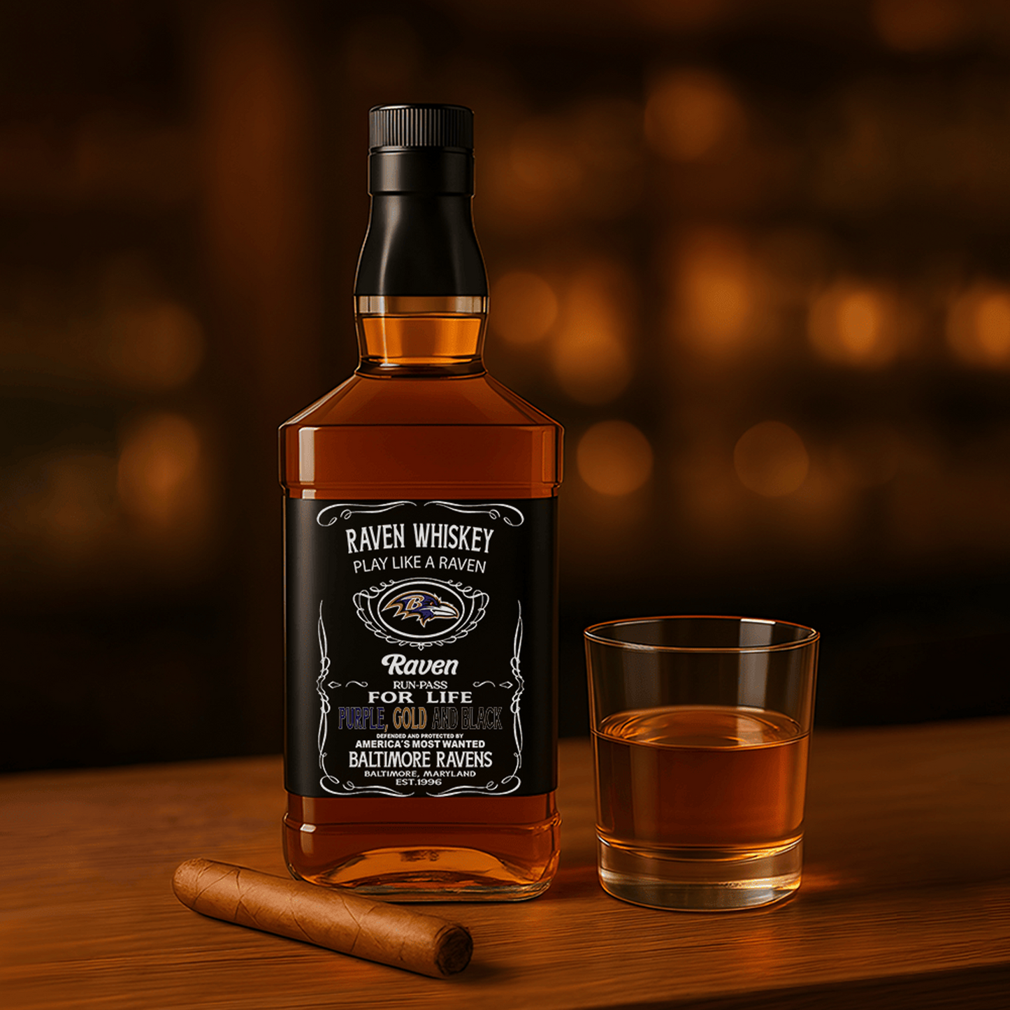 BAL x NFL Whiskey For True Fans Only DATND TANTD