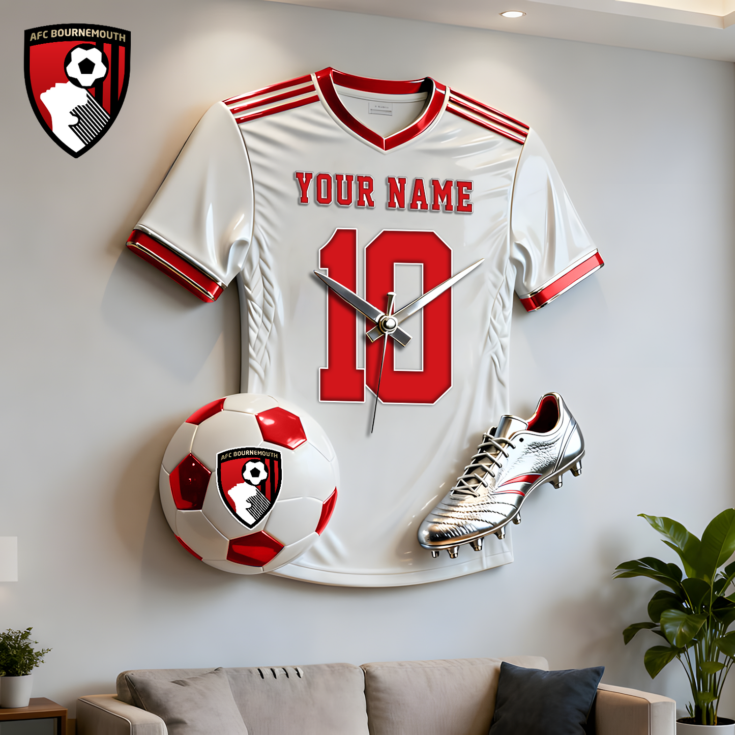 BOU X Personalized EPL football player sculpture clock V1 NAK NHT