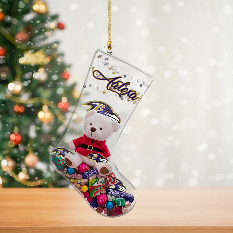 BR Christmas NFL Personalized Acrylic Ornament For Fan DDTNTL