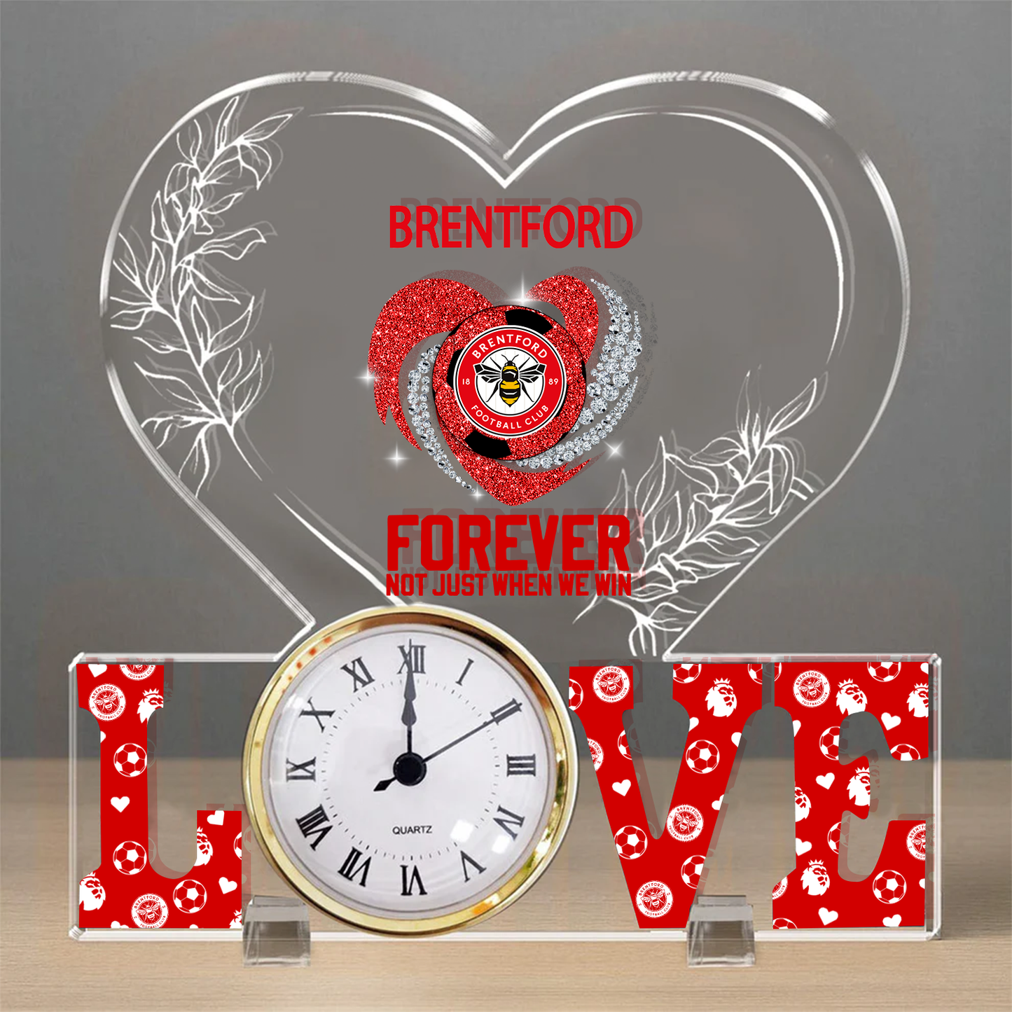 BRE x EPL Forever Not Just When We Win Acrylic Clock DatND ThuongND