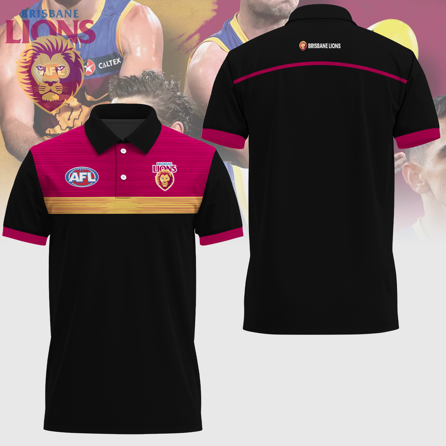 Brisbane Lions AFL Limited Edition Polo Shirt TM - Super Savings When Buying Combo V2