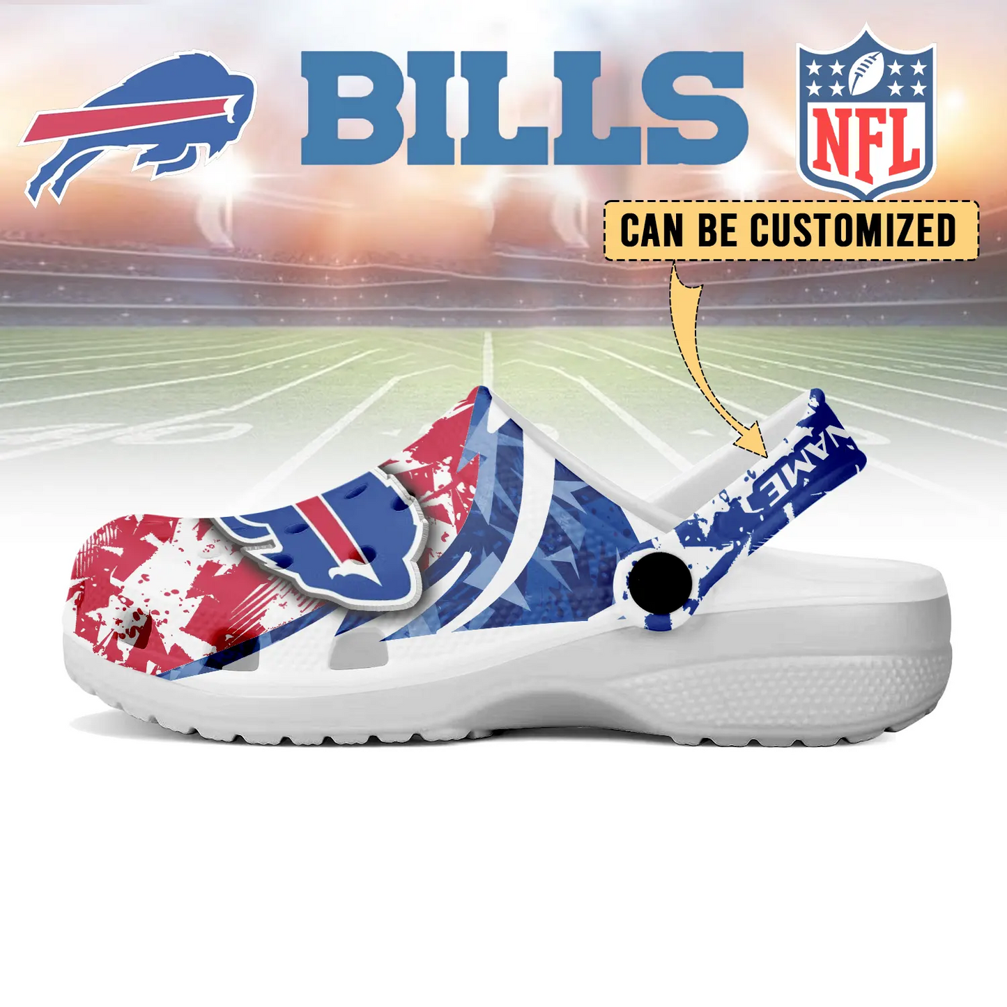 BUF x NFL Crocs Crocband Clogs Shoes DatND DVT