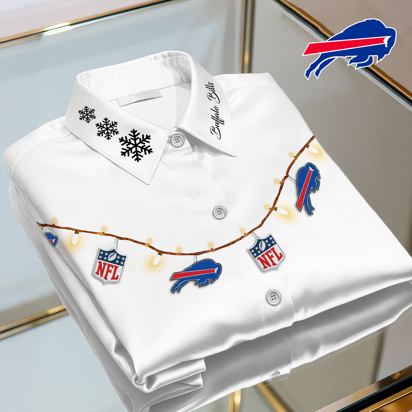 BUF X Premium NFL Christmas Long Sleeve Casual Shirt V1 NAK NHT