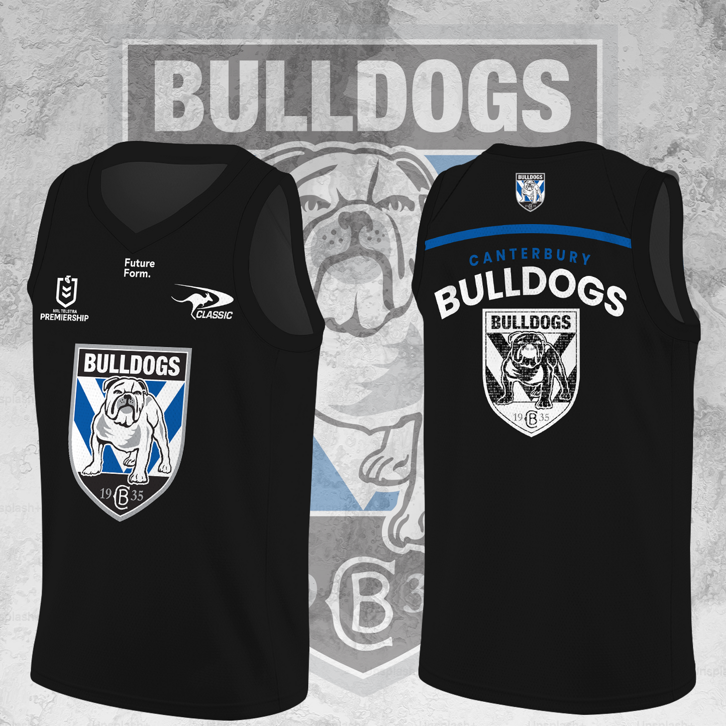 Canterbury-Bankstown Bulldogs NRL 2025 Dogs Of War Limited Edition BK Jersey V-neck - When you buy a combo - You save more V3