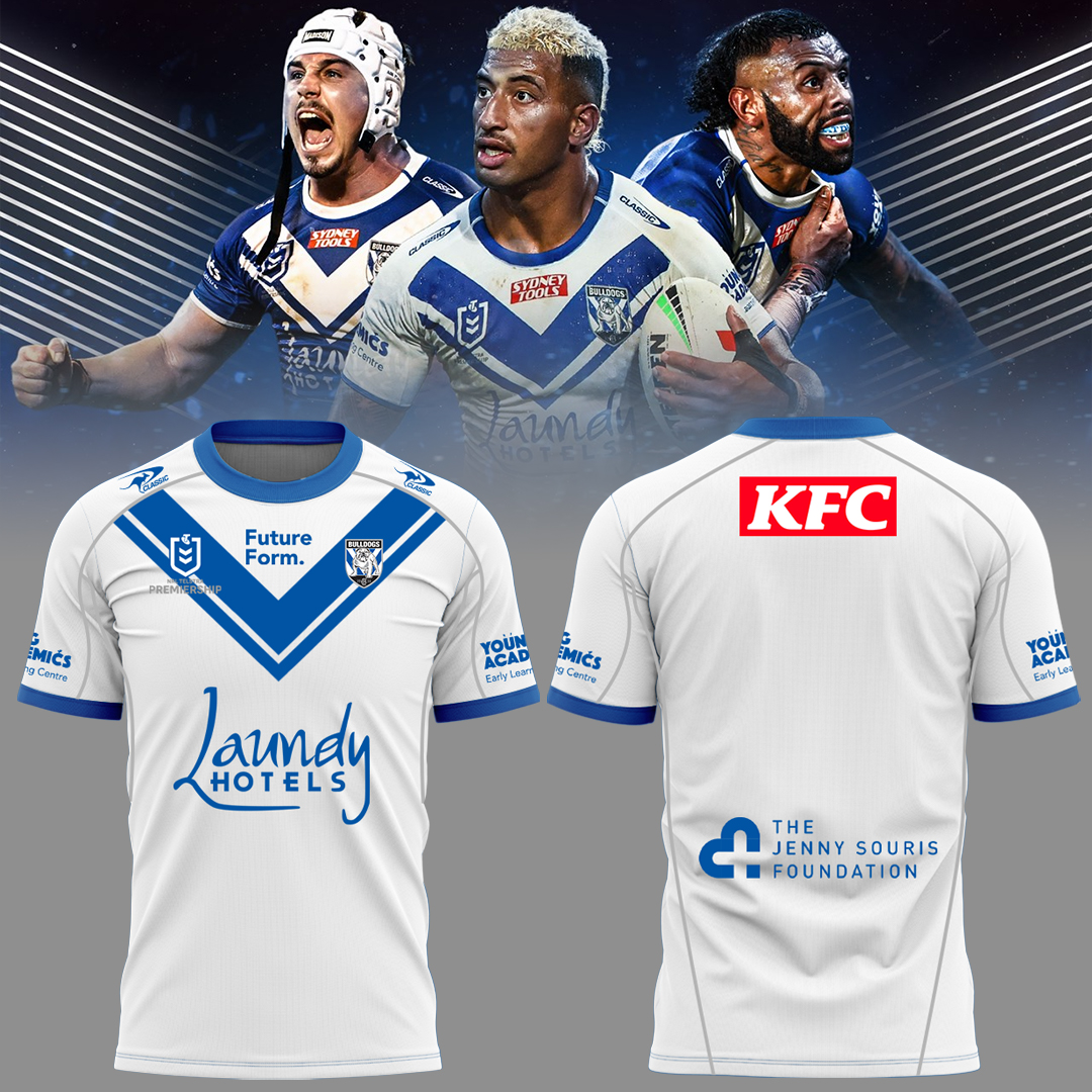Canterbury-Bankstown Bulldogs NRL Dog Of War Limited Edition T-shirt TM - You will save more when you buy the clothes and hat combo V10
