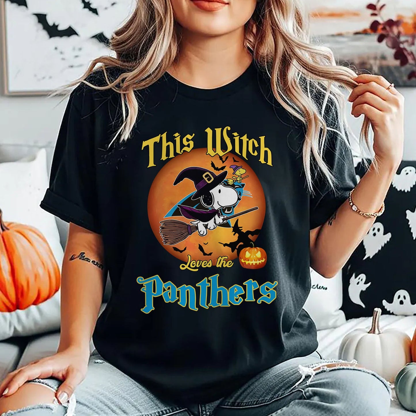 CAR x NFL This Witch Snoopy Love This 2D Shirt DatND DVT