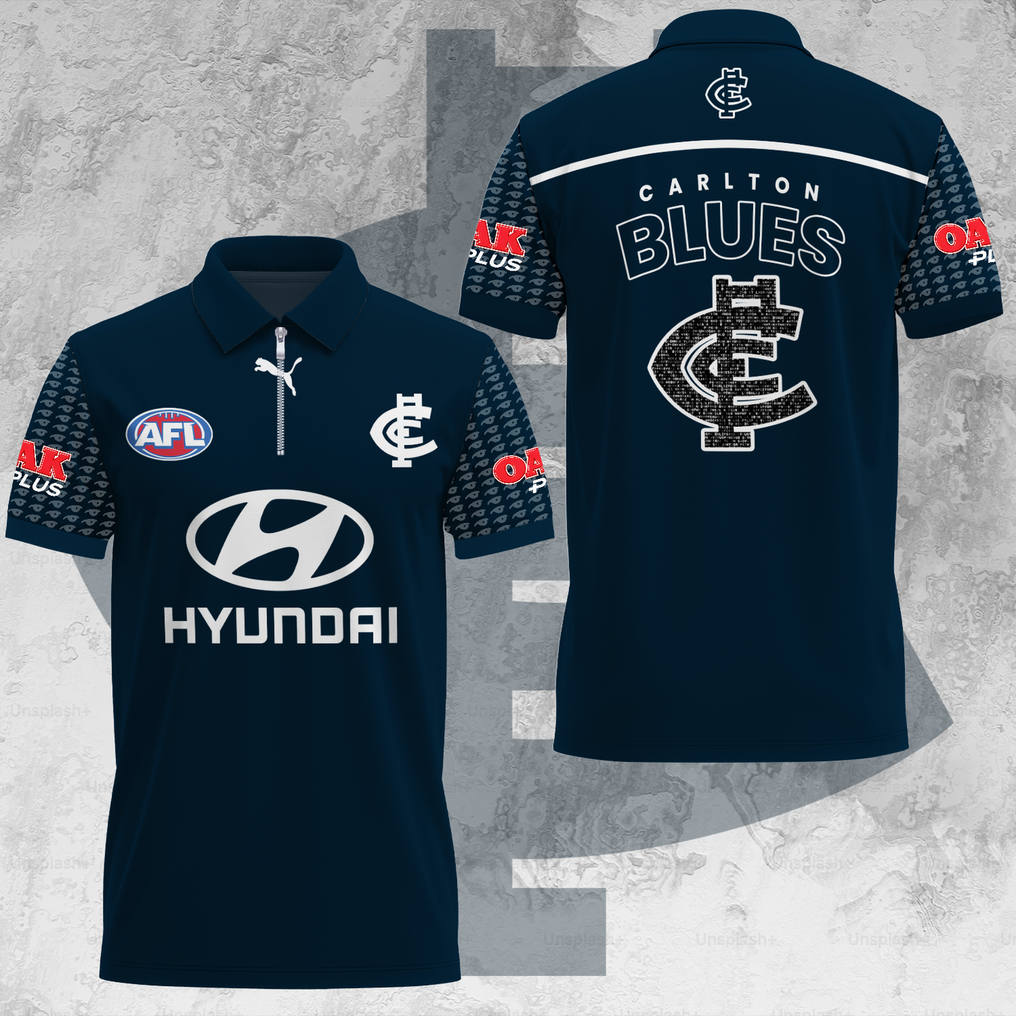Carlton Blues AFL 2025 Limited Edition Zip Polo Shirt TM V1