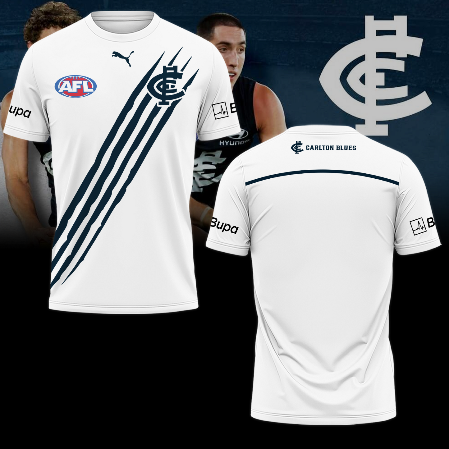 Carlton Football Club AFL Blues Limited Edition T-Shirt TM - You will save more when you buy the clothes and hat combo V1