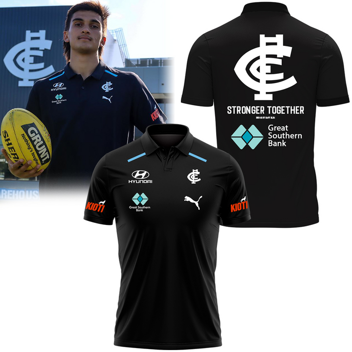 Carlton Football Club AFL Home Of The Blues Limited Edition Polo Shirt TM - Super Savings When Buying Combo V3