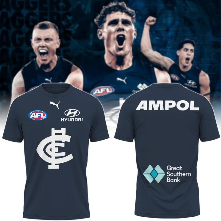 Carlton Football Club AFL Home Of The Blues Limited Edition T-Shirt TM - You will save more when you buy the clothes and hat combo V8
