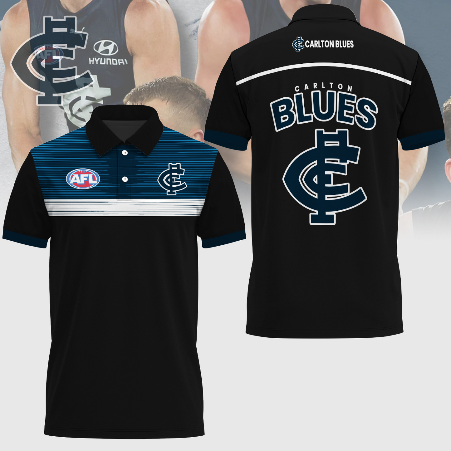 Carlton Football Club AFL Limited Edition Polo Shirt TM - Super Savings When Buying Combo V1