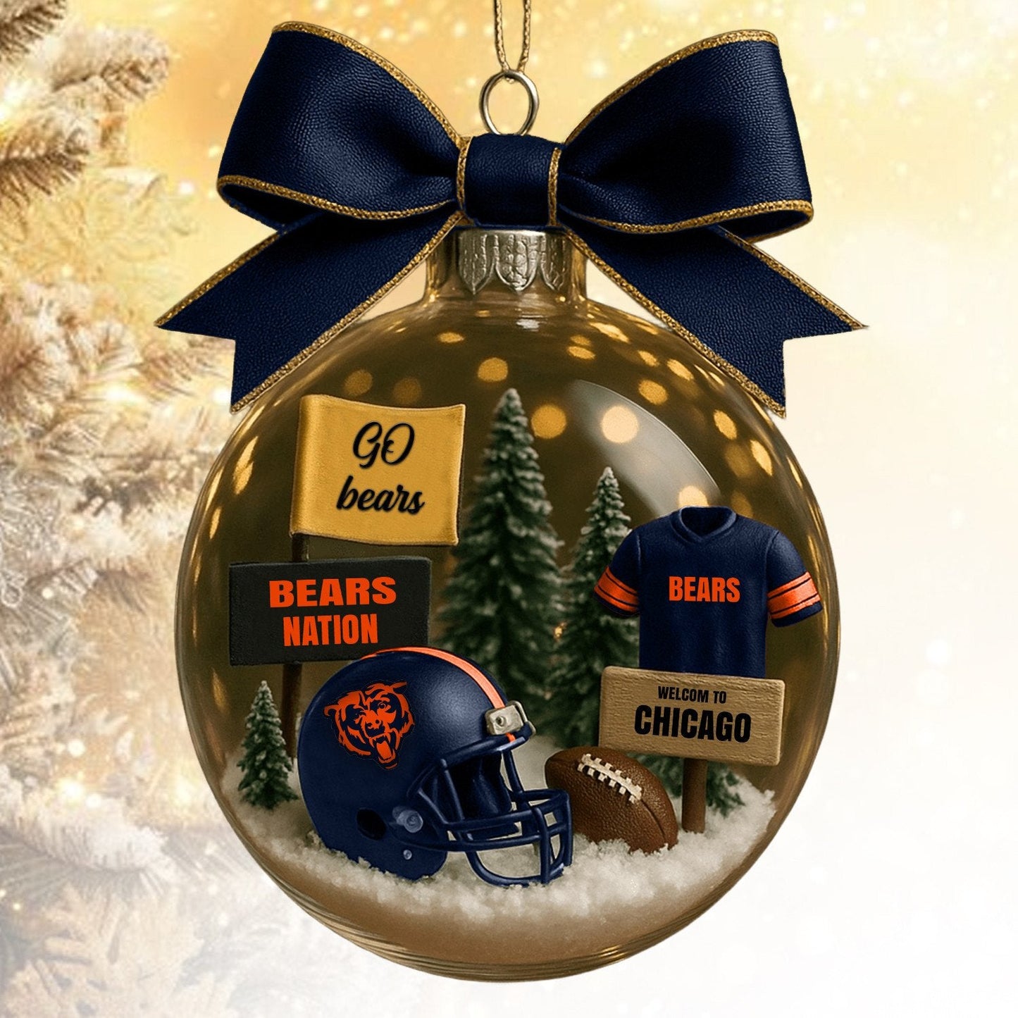 CHI NFL Acrylic Ball Ornament - Best Gift For Fans DDT CTND