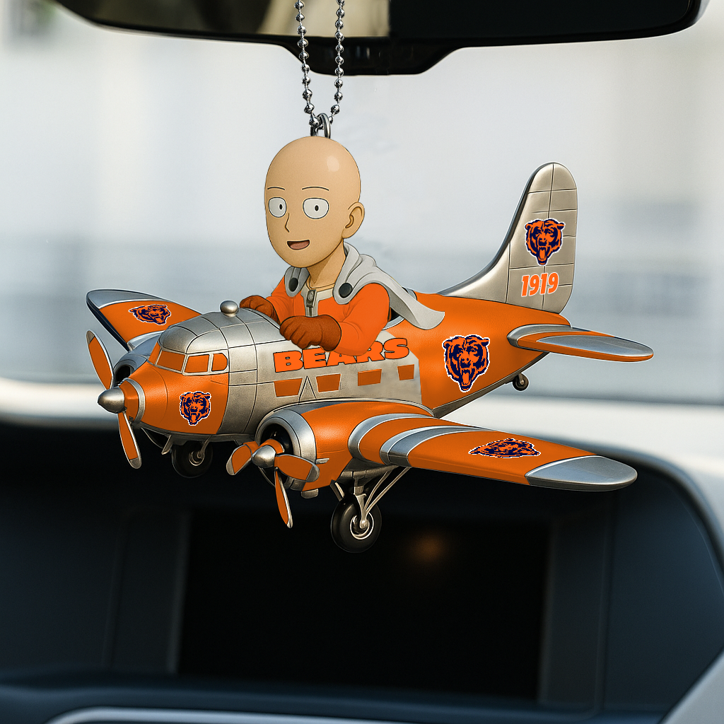CHI NFL x One-Punch Man Premium Car Hanging Ornament DDT HLP