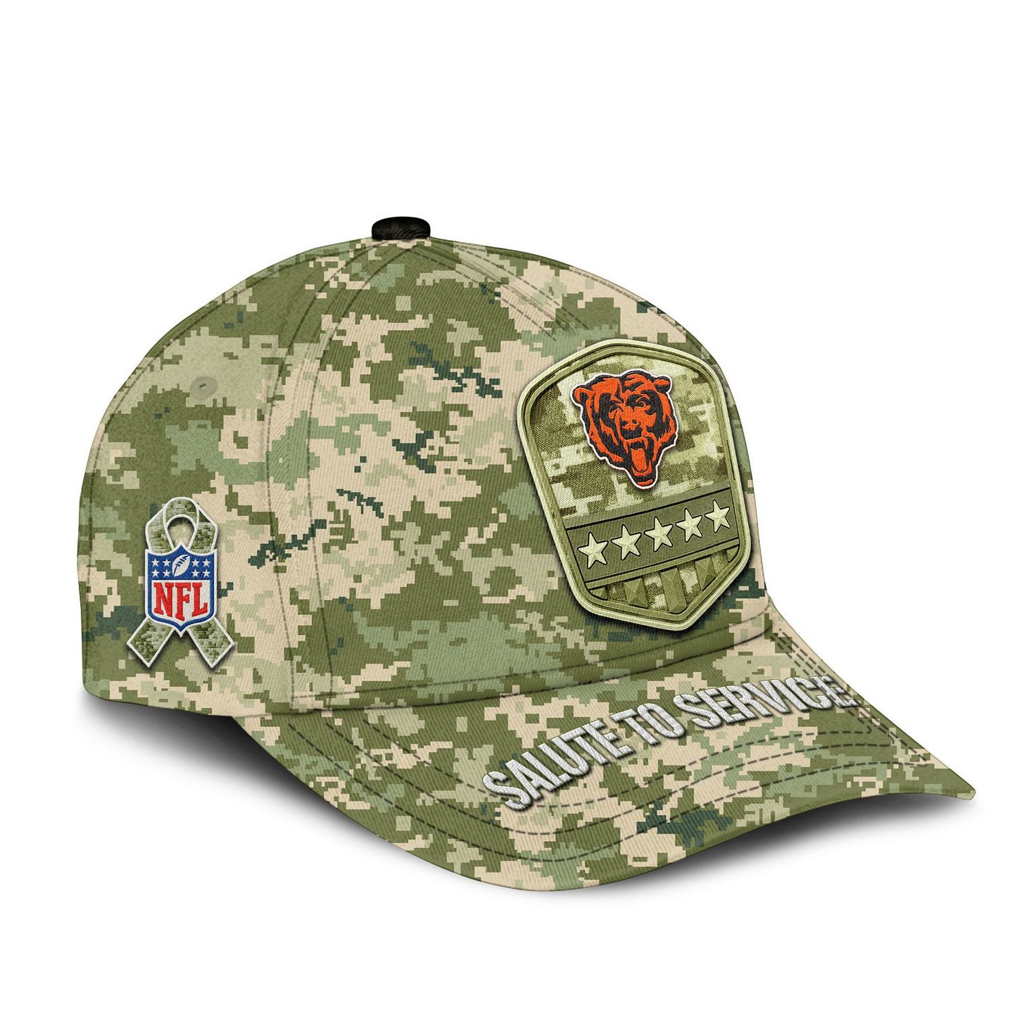CHI Premium NFL Salute To Service Classic Cap DDT NTL