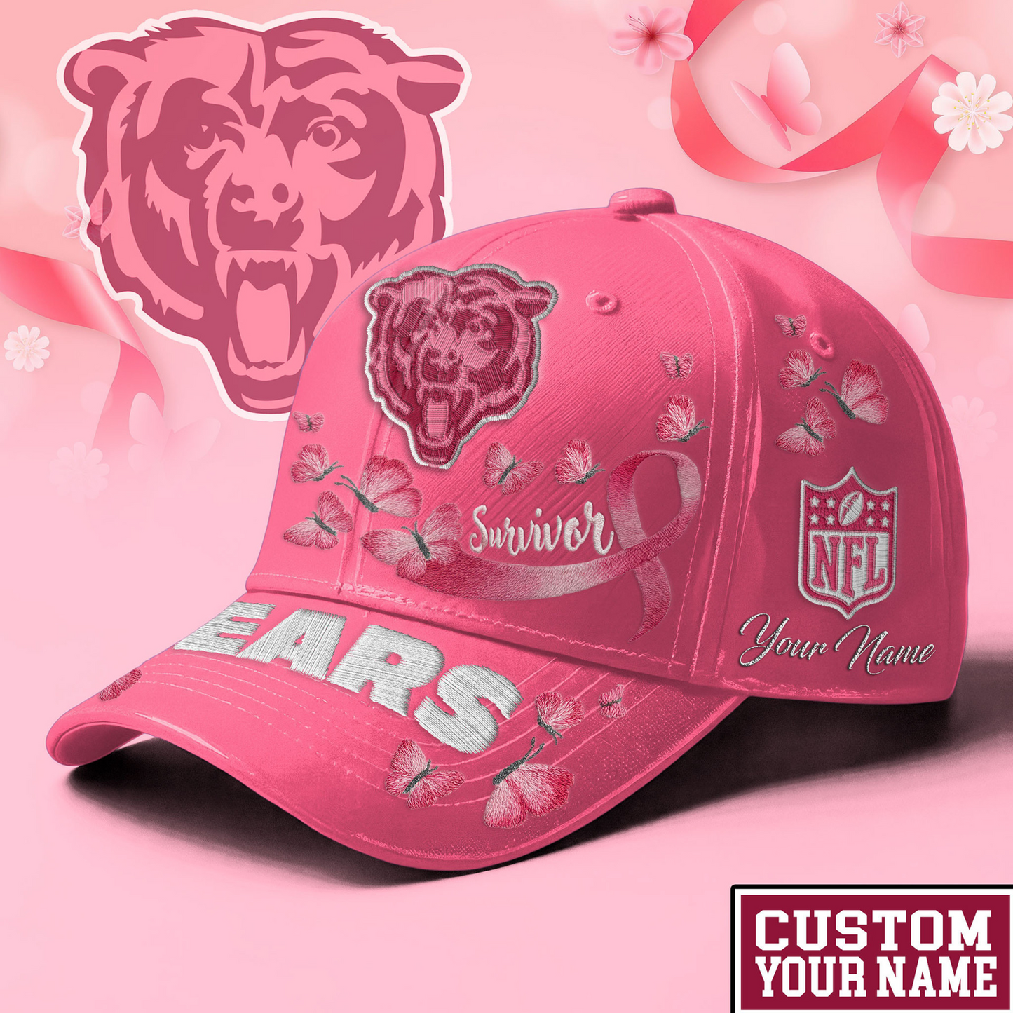 CHI x NFL Premium Classic Cap Breast Cancer Survivor