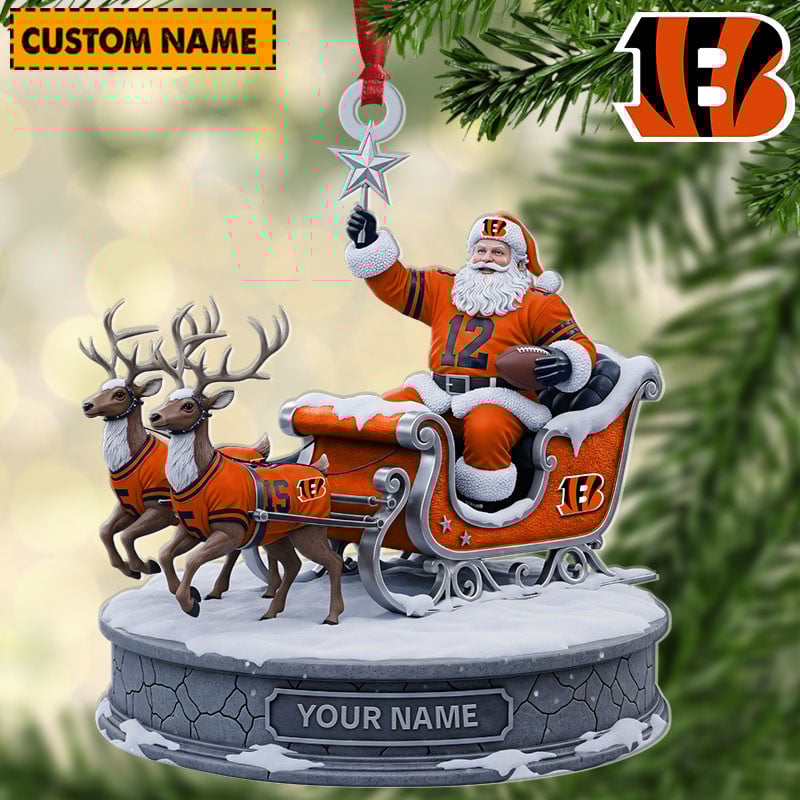 CIN NFL Personalized Christmas Ornament Gift For Family DDTNTL