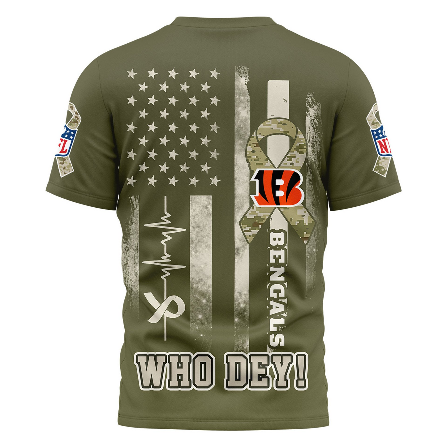 CIN Premium NFL Salute to Service Camo 3D Shirt DDT CTND