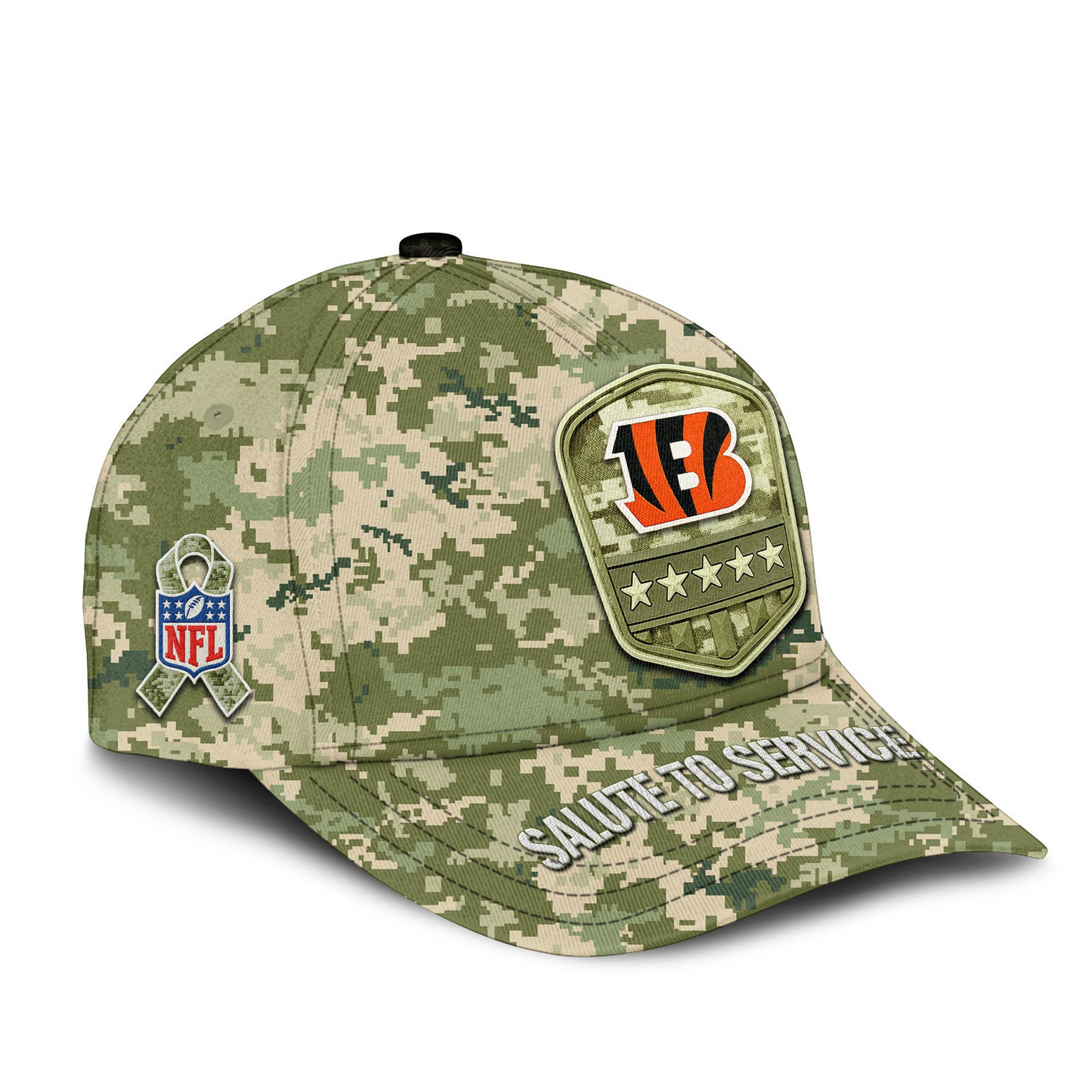 CIN Premium NFL Salute To Service Classic Cap DDT NTL