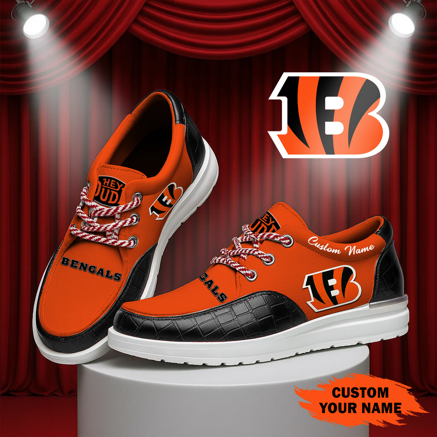 CIN x NFL Premium Leather Loafer Shoes TUANND TANTD