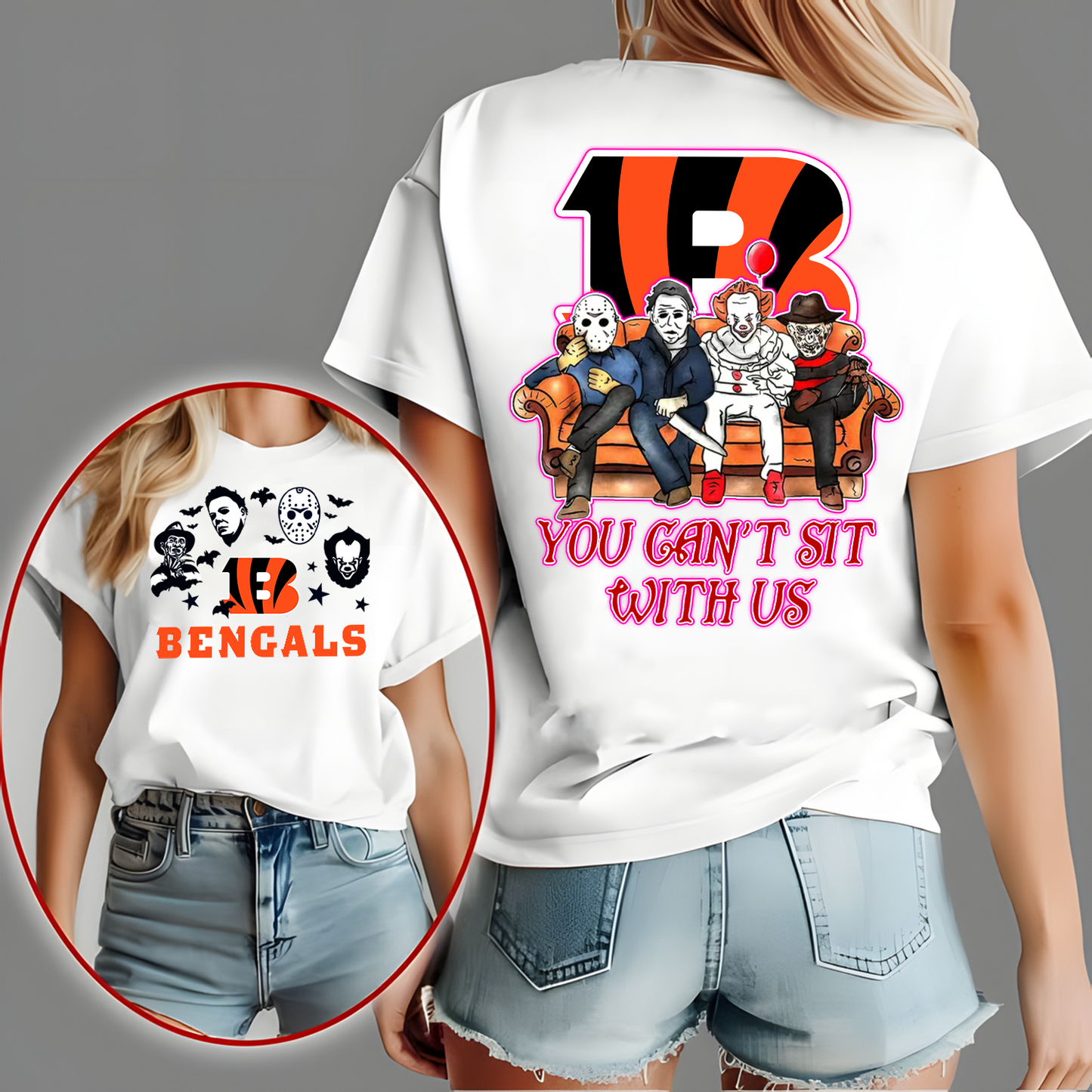 CIN x NFL Horror Movie Fan Shirt DatND DVT