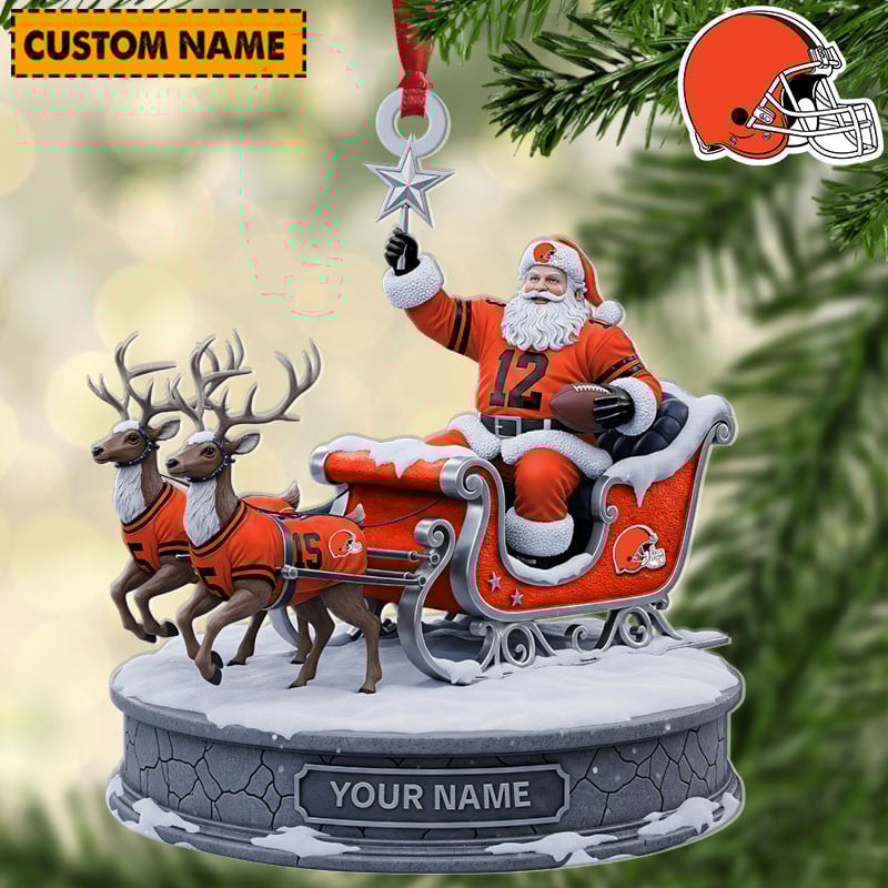 CLE NFL Personalized Christmas Ornament Gift For Family DDTNTL