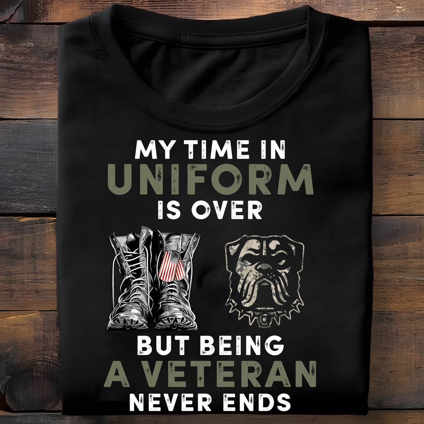 CLE x NFL My Time In Uniform Is Over But Being A Veteran Never Ends 2D Shirt DatND ThuongNH