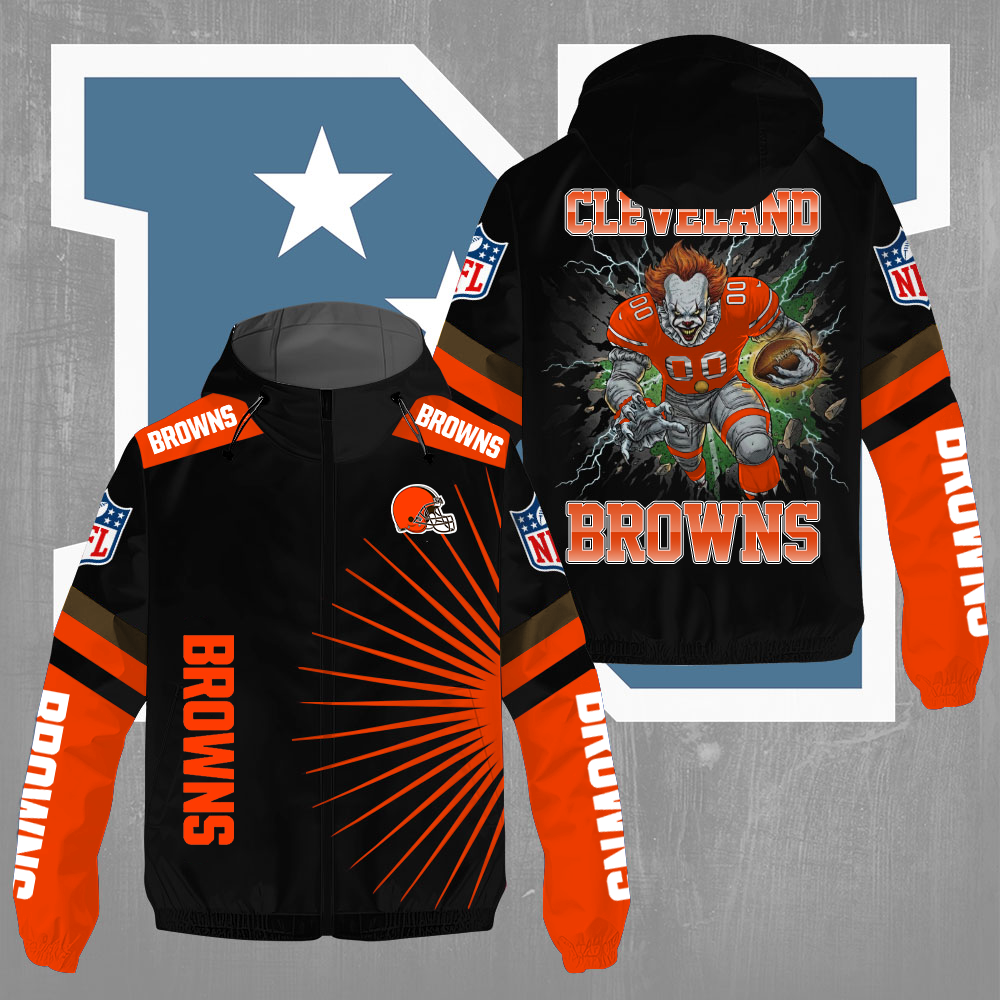 CLE x NFL Pennywise 3D Windbreaker Jacket DDT CTND