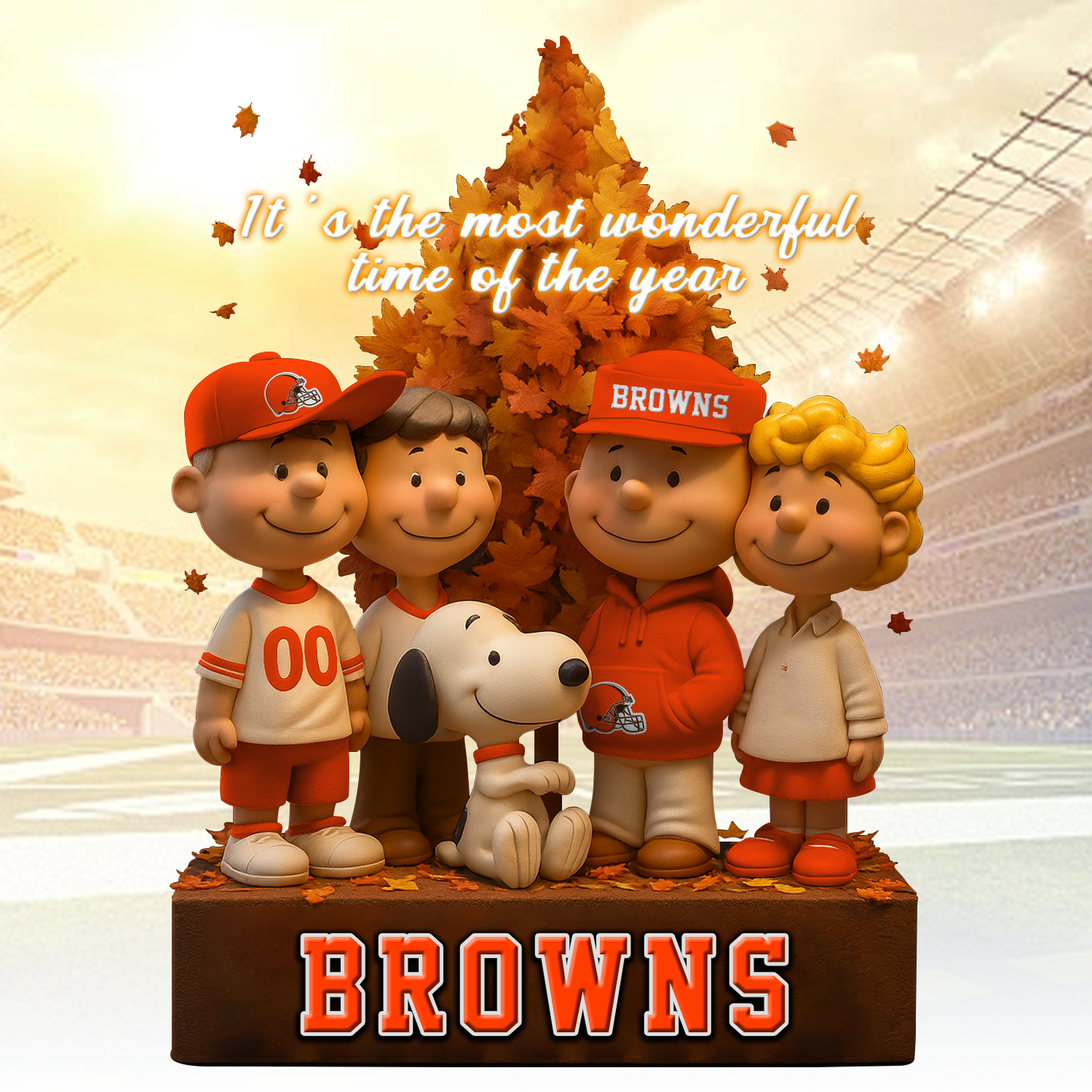 CLE x NFL Premium Acrylic Block Peanuts DATND TANTD 120825