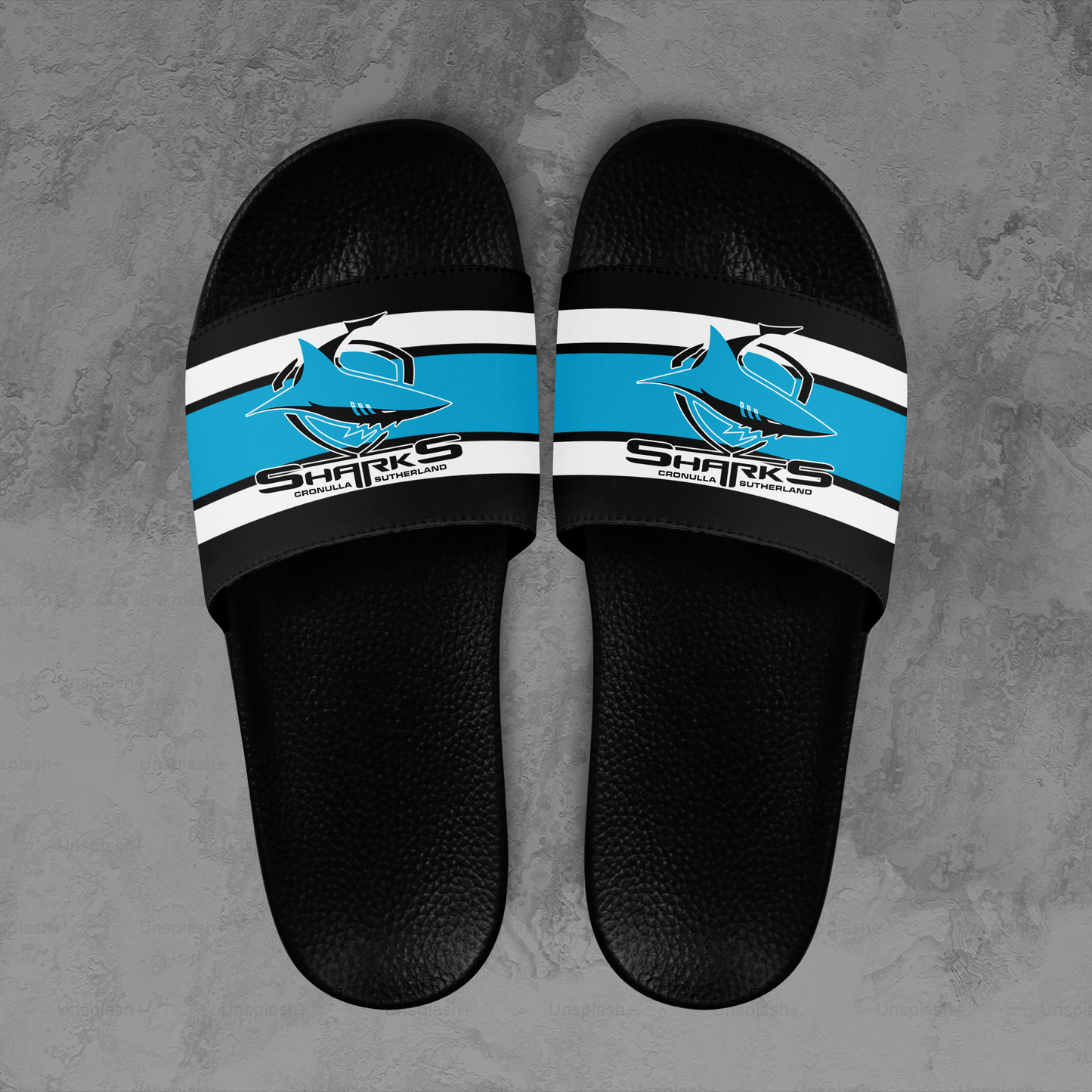 Cronulla Sharks 4 NRL 2025 Limited Edition Slide Sandals TM NTA V1