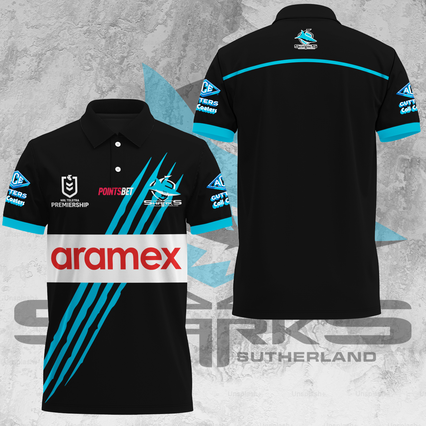 Cronulla Sharks NRL 2025 Special Edition Polo Shirt TM NTA V2