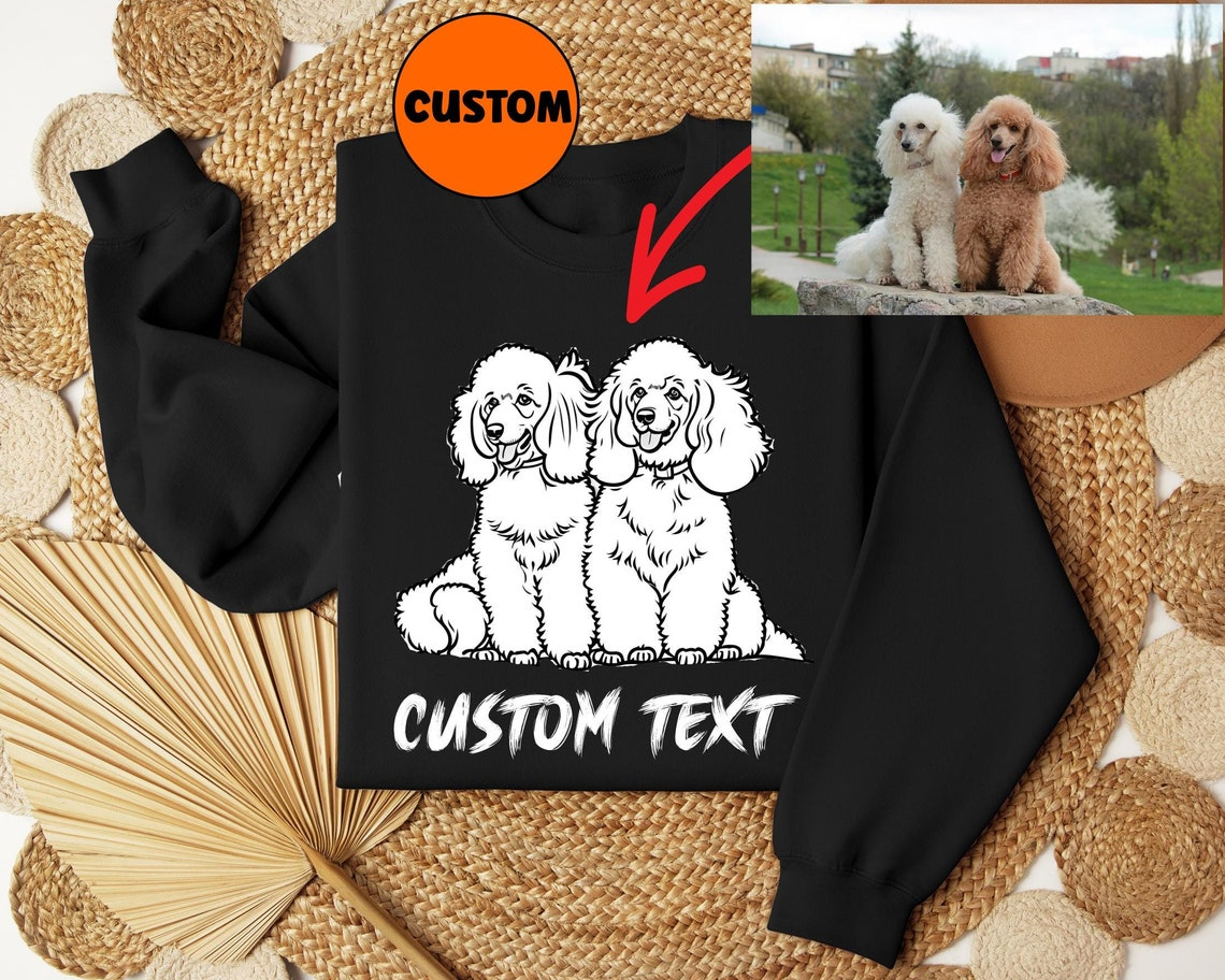 Custom Art Your Dog Photo T-Shirt V6
