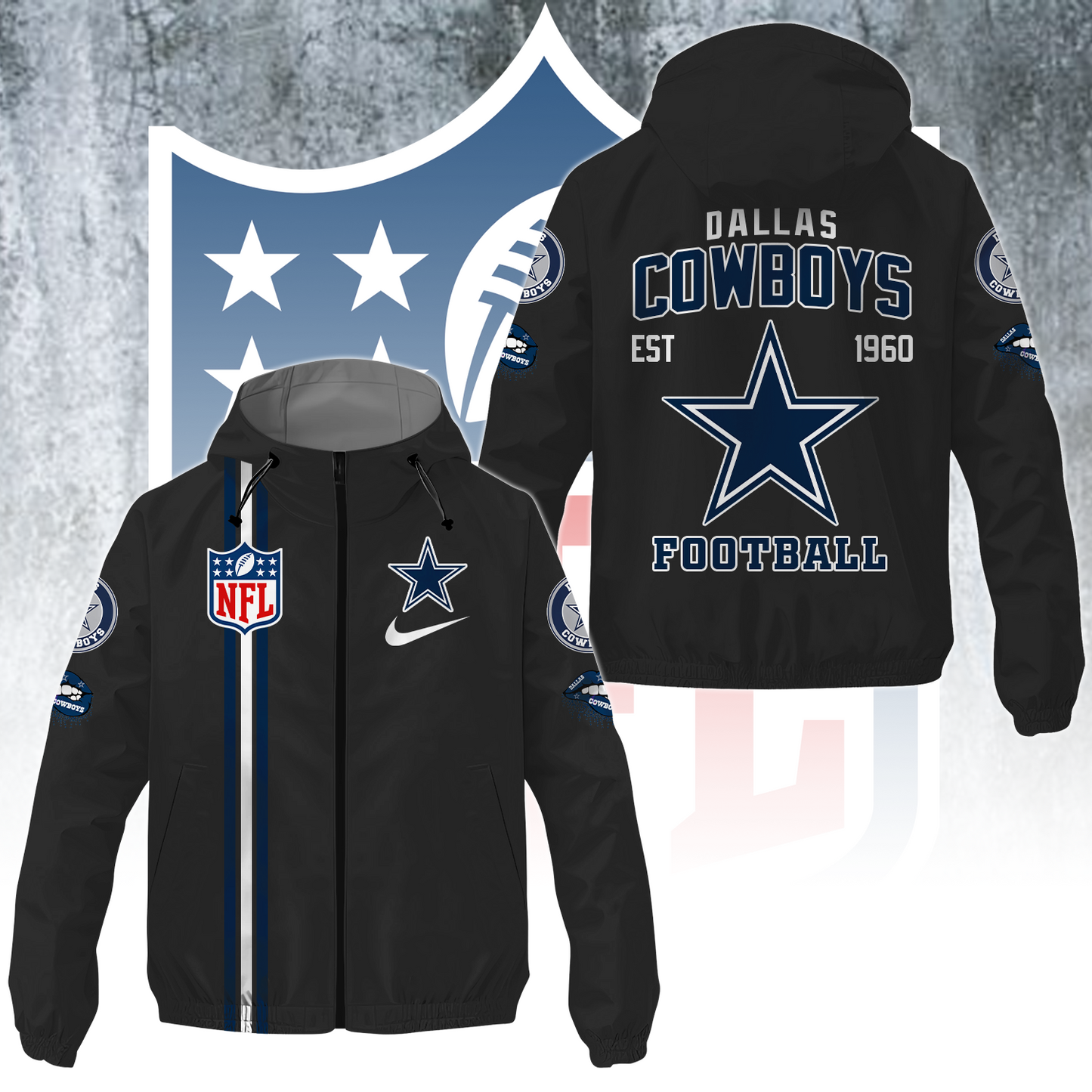 DAL x NFL Windbreaker Jacket DATND TANTD