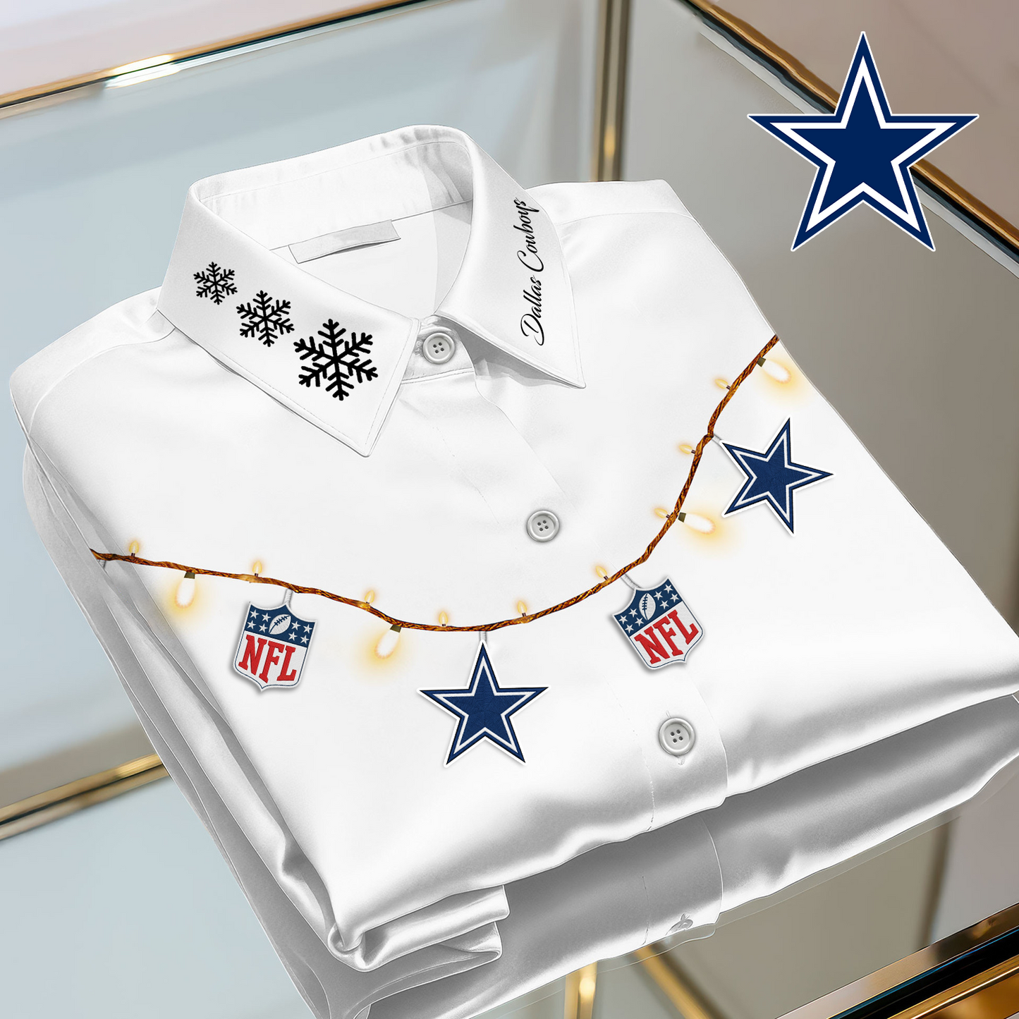 DAL X Premium NFL Christmas Long Sleeve Casual Shirt V1 NAK NHT