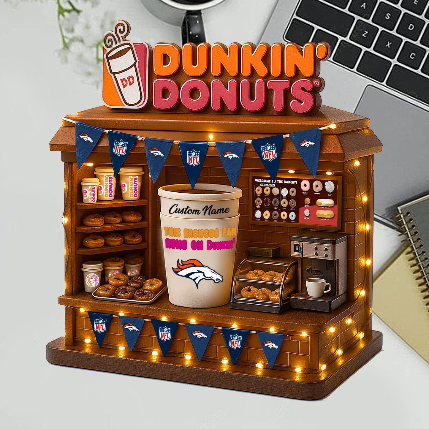 DB Acrylic Block - NFL x Dunkin Donuts Gift For Fans DDT CTND