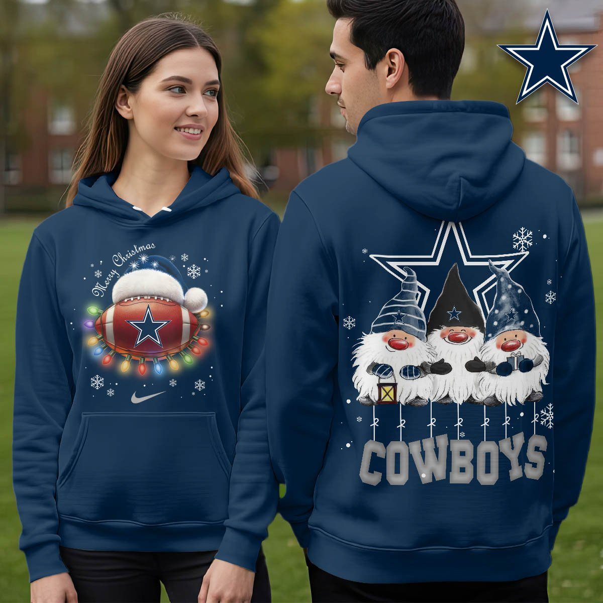 DC Premium NFL Christmas Gnomes Hoodie DDT CTND