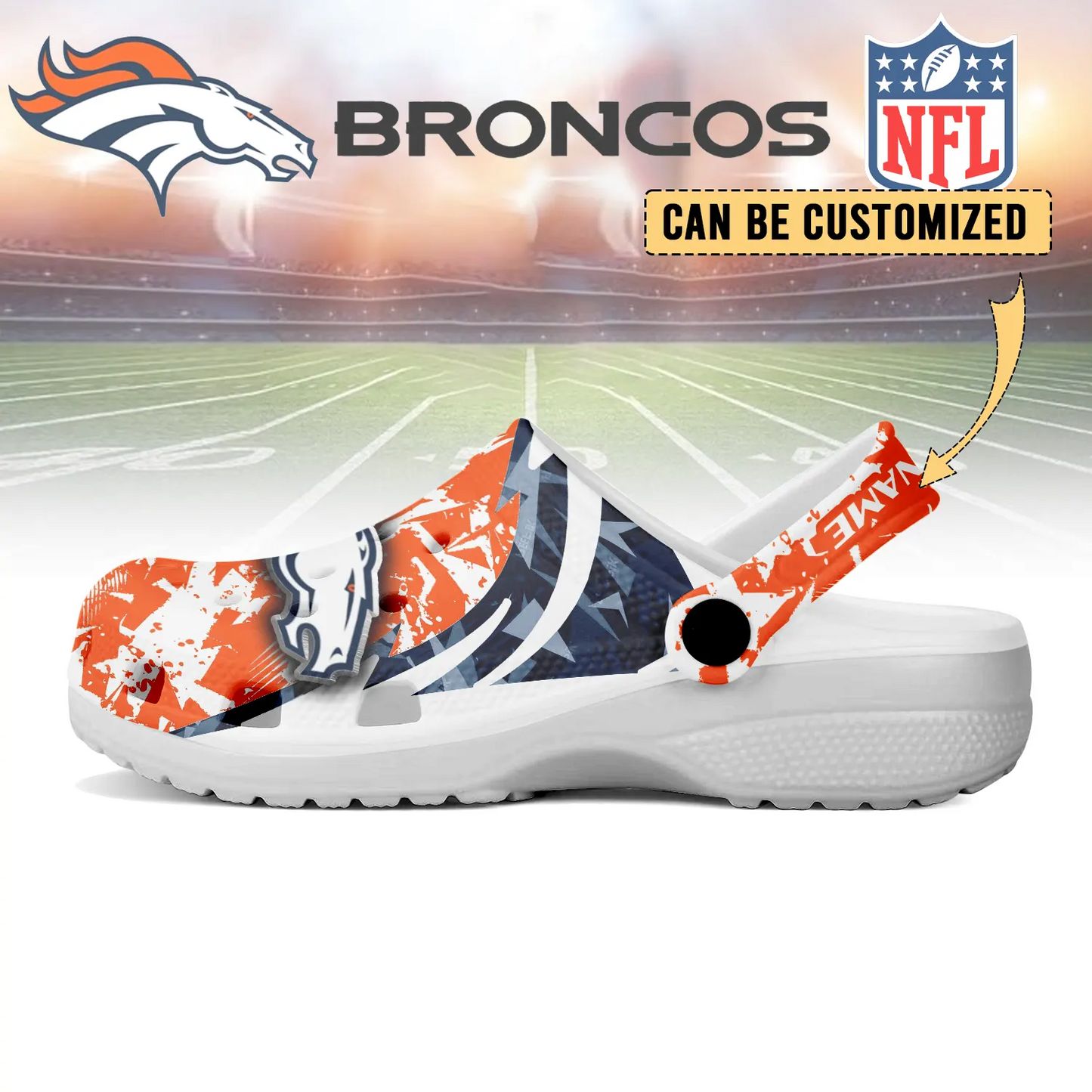 DEN x NFL Crocs Crocband Clogs Shoes DatND DVT