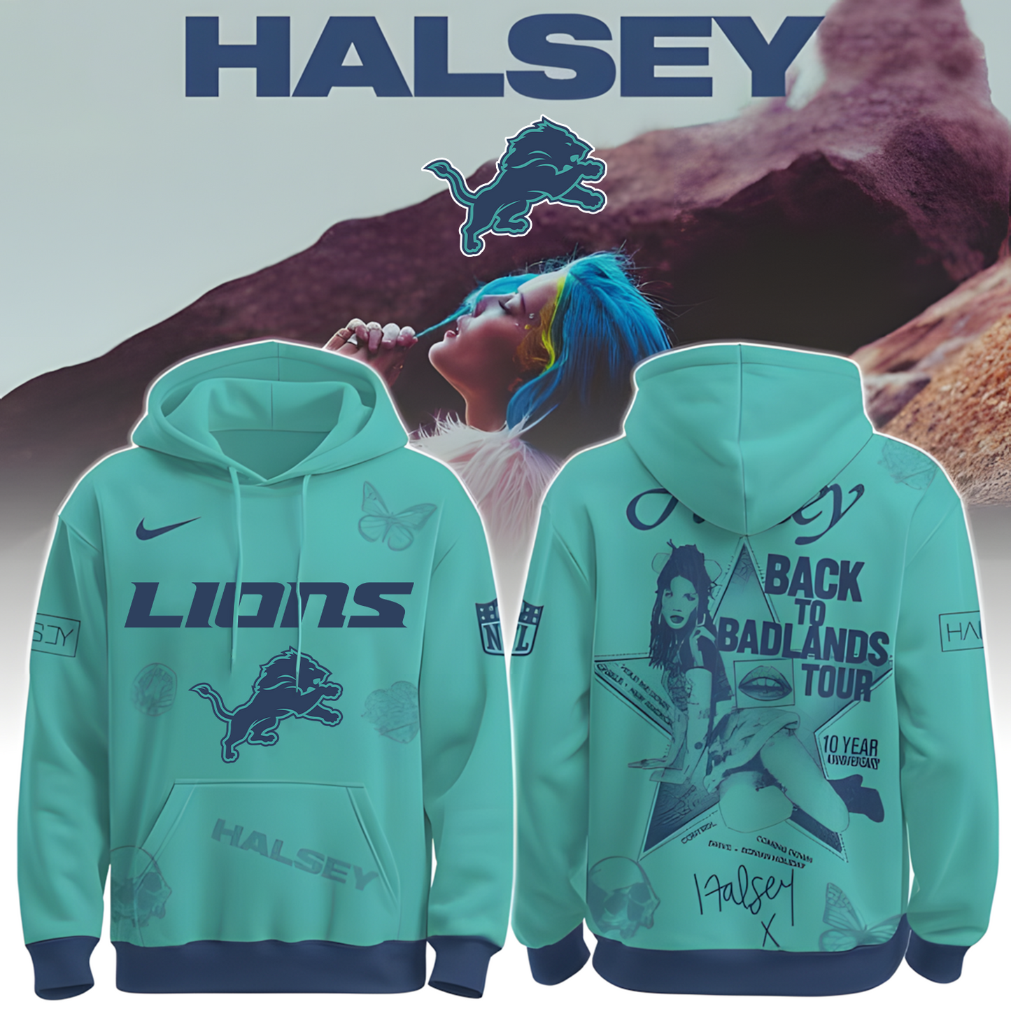 DET X NFL Back to Badlands North America 2025-2026 Hoodie T-Shirt NAK THUONGNH