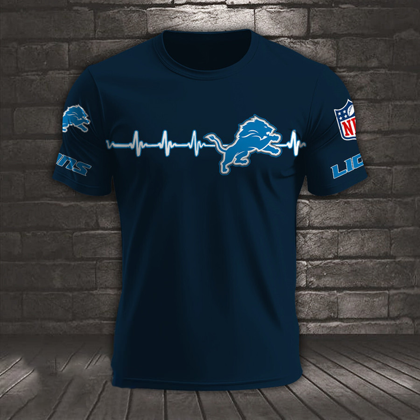 DET x NFL Heart Rate Map Special 3D Shirt DatND ThuongNH