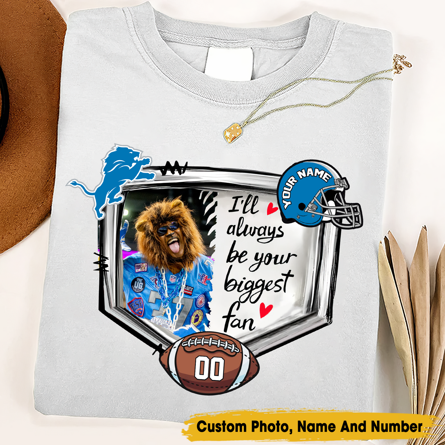DL Personalized Photo, Name And Number - I Will Always Be Your Biggest Fan Shirt