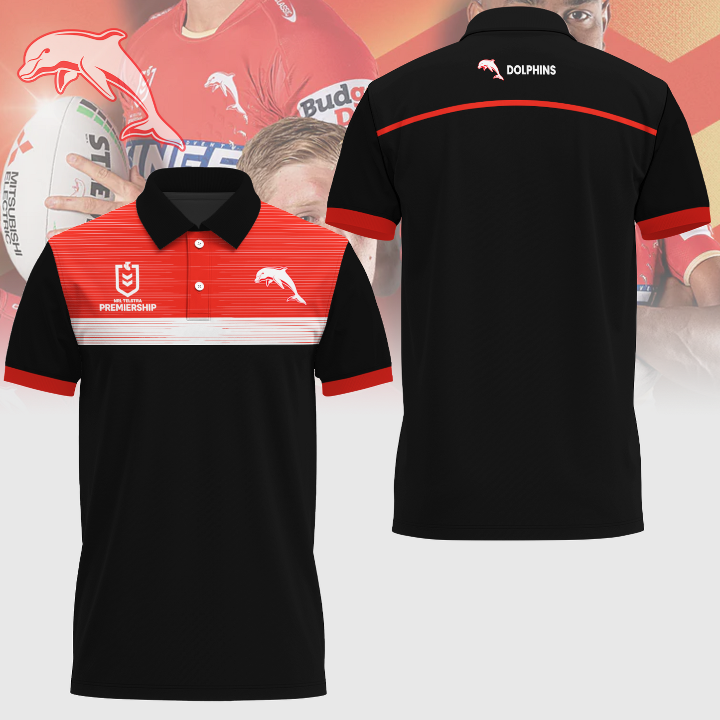 Dolphins NRL Limited Edition Polo Shirt TM - Super Savings When Buying Combo V1