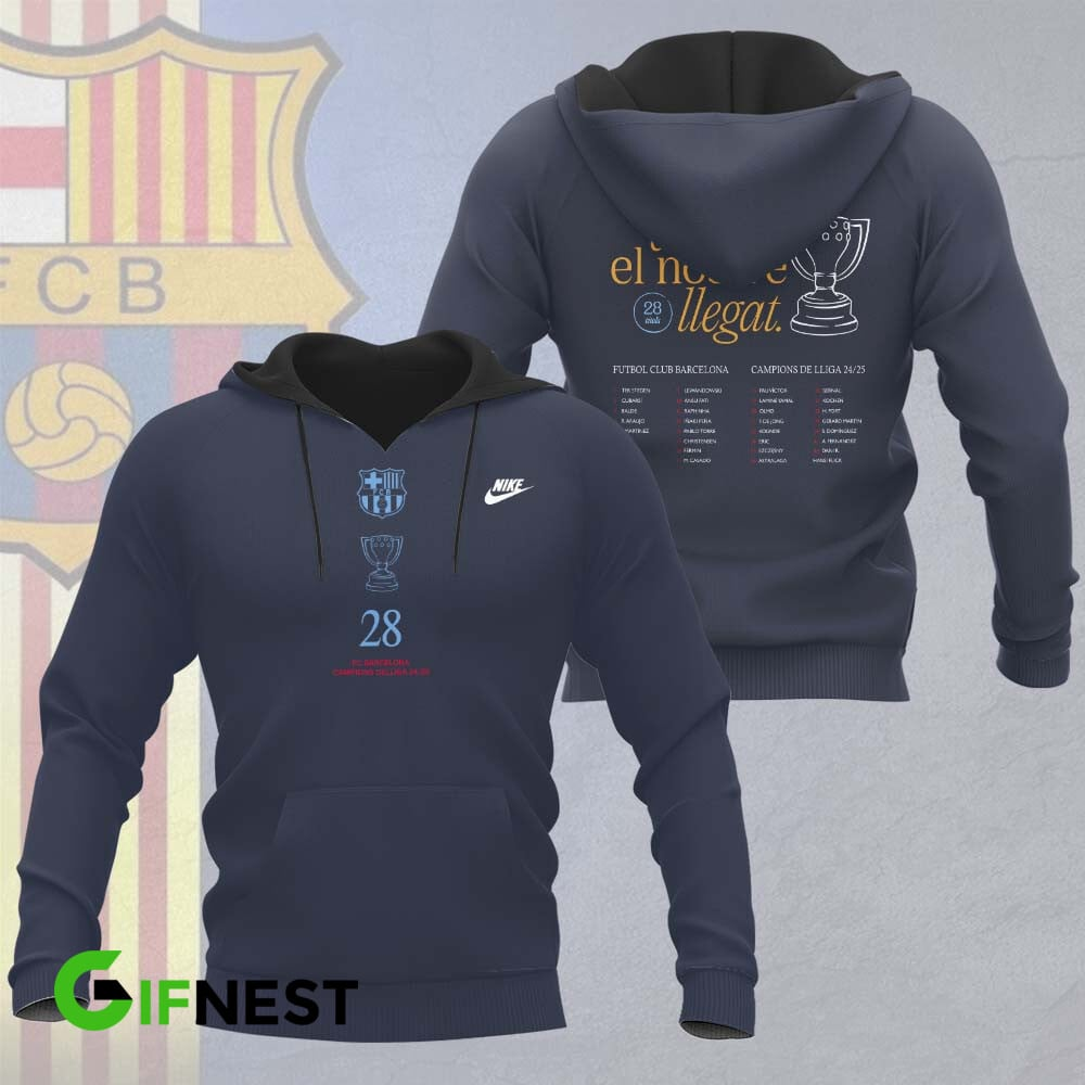 FC Barcelona LA LIGA CHAMPIONS 202425 Hoodie TM NTA V24