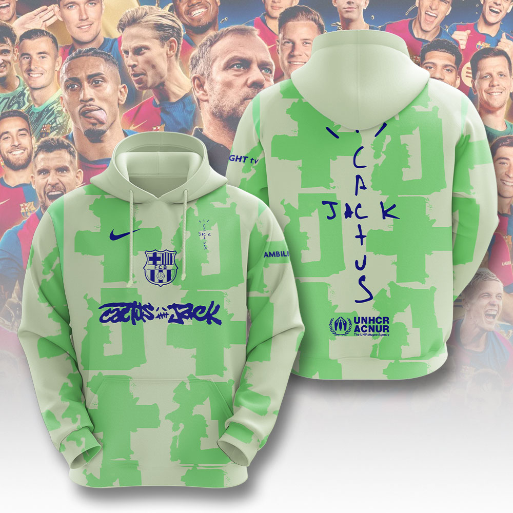 FC Barcelona x Travis Scott 2025 La Liga Hoodie TM NTA V6